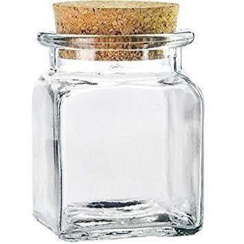 Circleware 67187 Mini Square Glass Spice Jar with Swing Top Gold