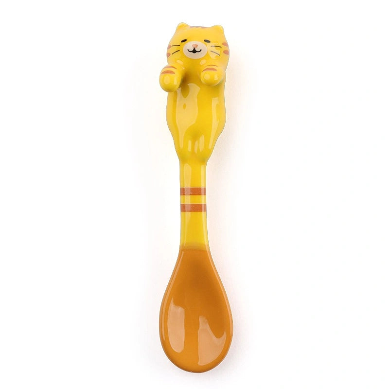 Ceramic Tabby Cat Hanging Spoon