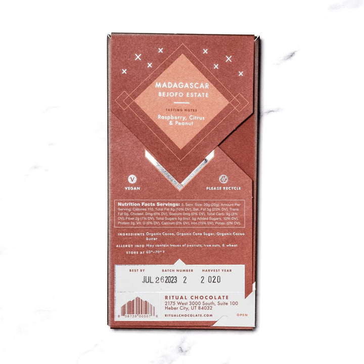 Madagascar 75% Dark Chocolate by Ritual Chocolate