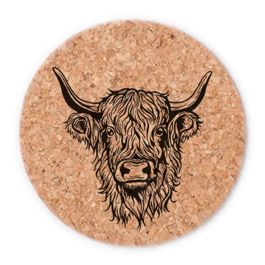 Hand-Printed Cork Coasters