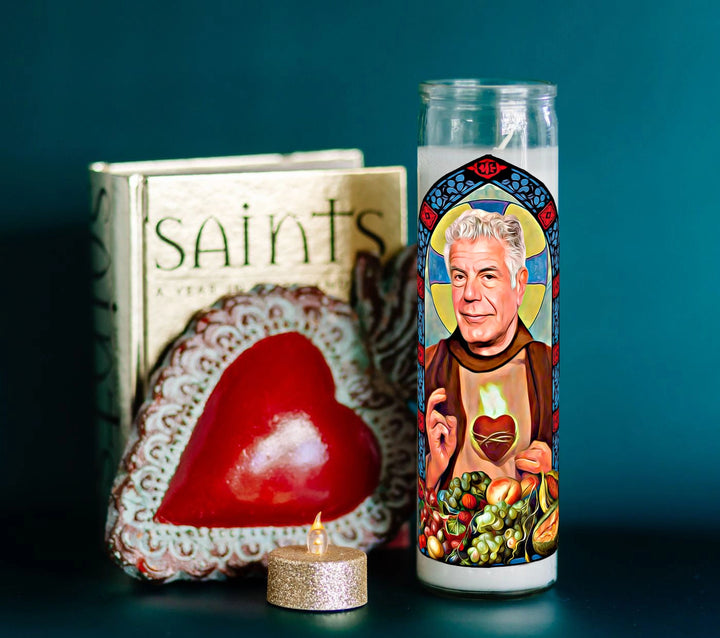 Patron Saint of Food and Life - Anthony Bourdain Prayer Candle