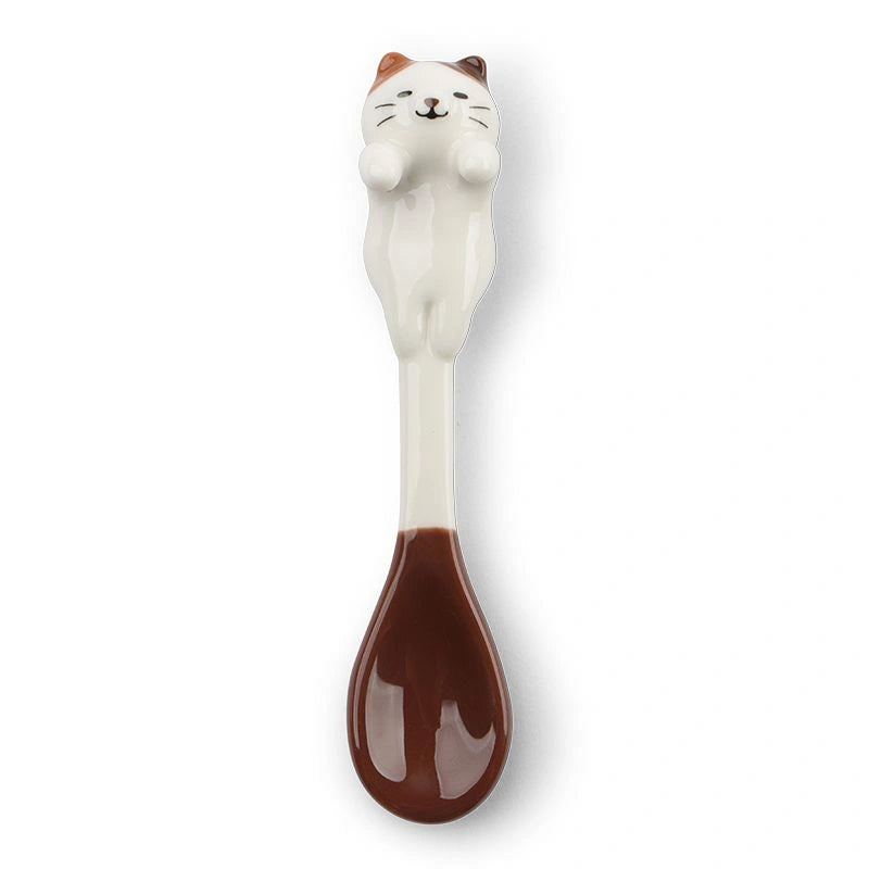 Ceramic Calico Cat Hanging Spoon