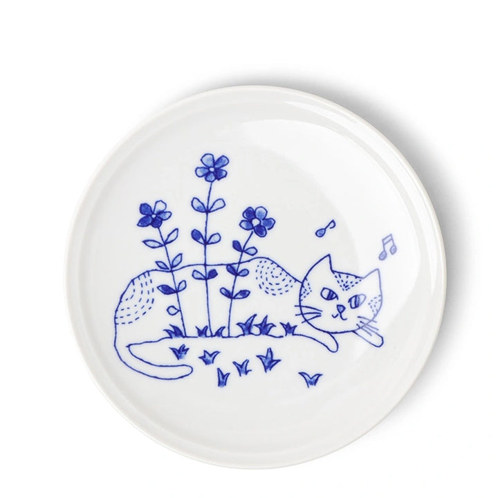 Blue Cat In The Field Plate
