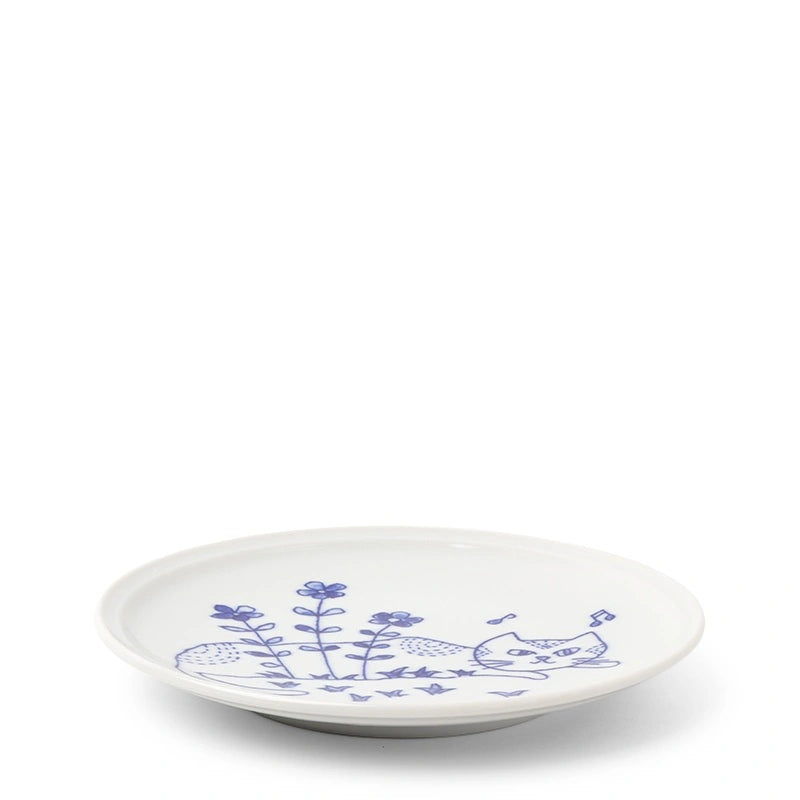 Blue Cat In The Field Plate