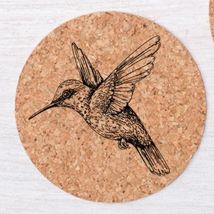 Hand-Printed Cork Coasters