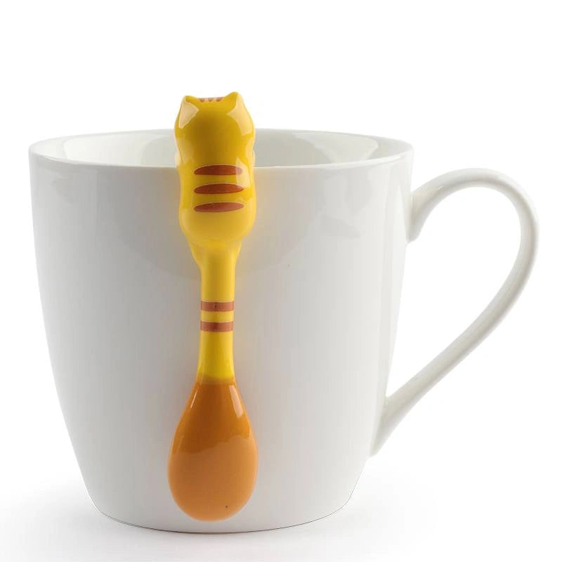 Ceramic Tabby Cat Hanging Spoon