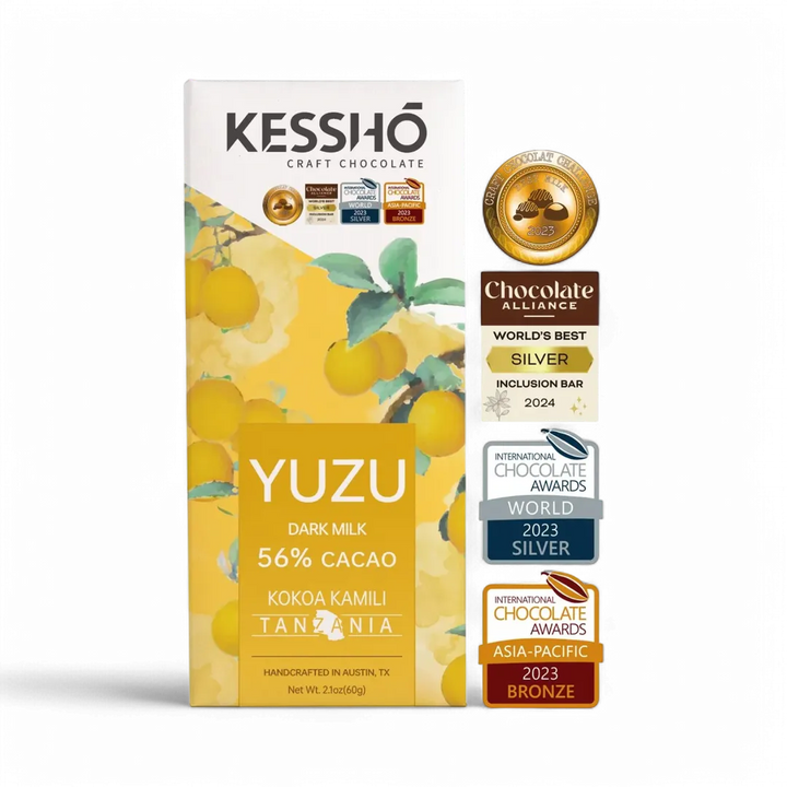 Japanese Yuzu 56% Dark Milk Chocolate Bar