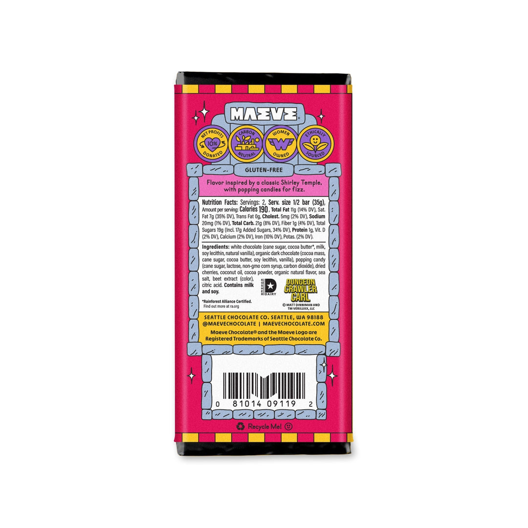 Virgin Dirty Shirley Truffle Bar by Maeve