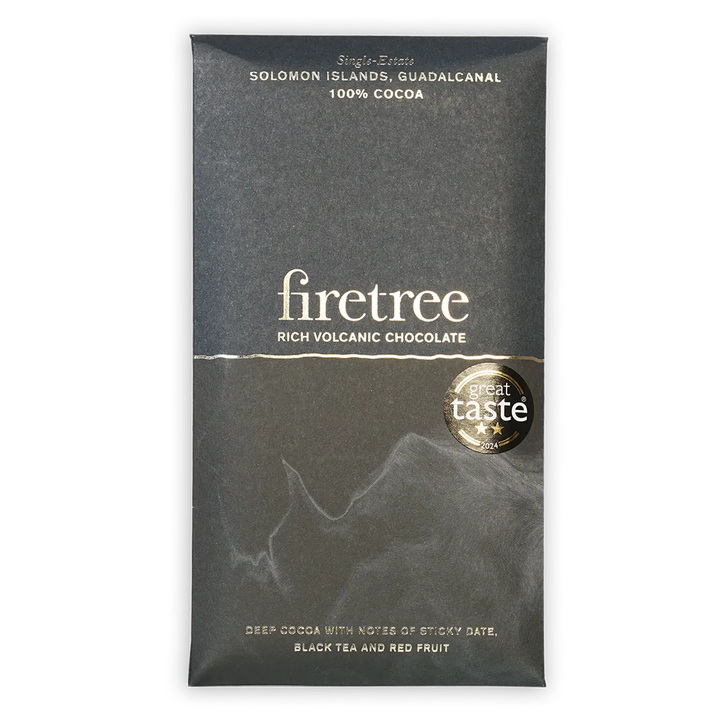 Firetree Dark Solomon Island 100% Cacao - Volcanic Chocolate!