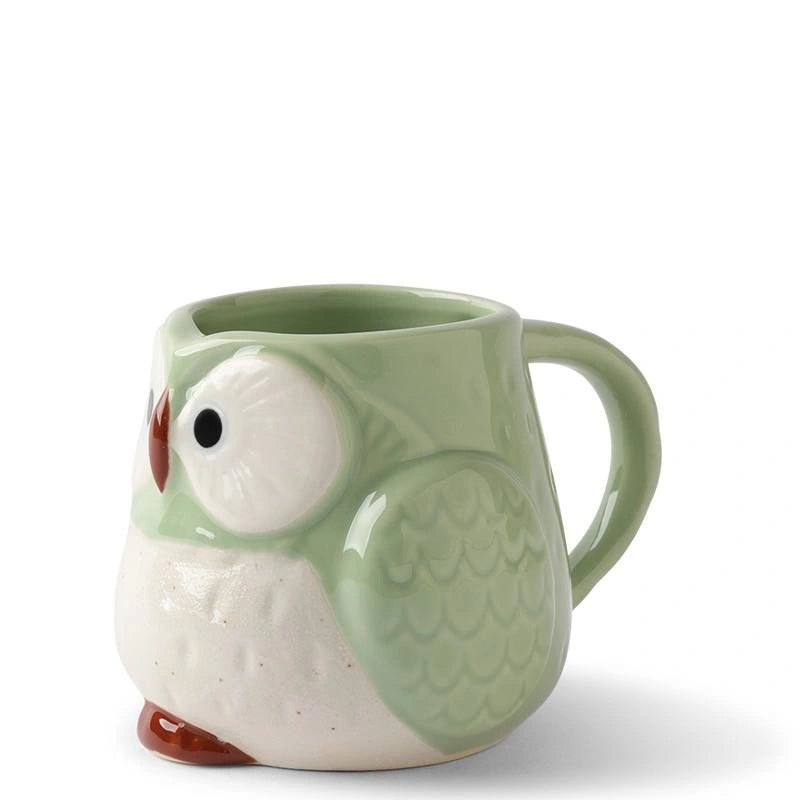 Green Meanie Owl Mug