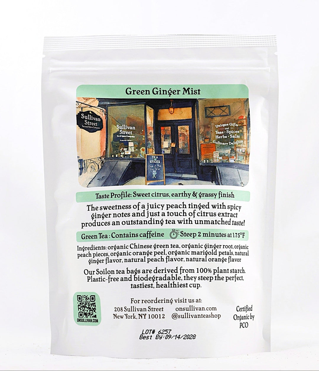 Green Ginger Mist Tea Bags