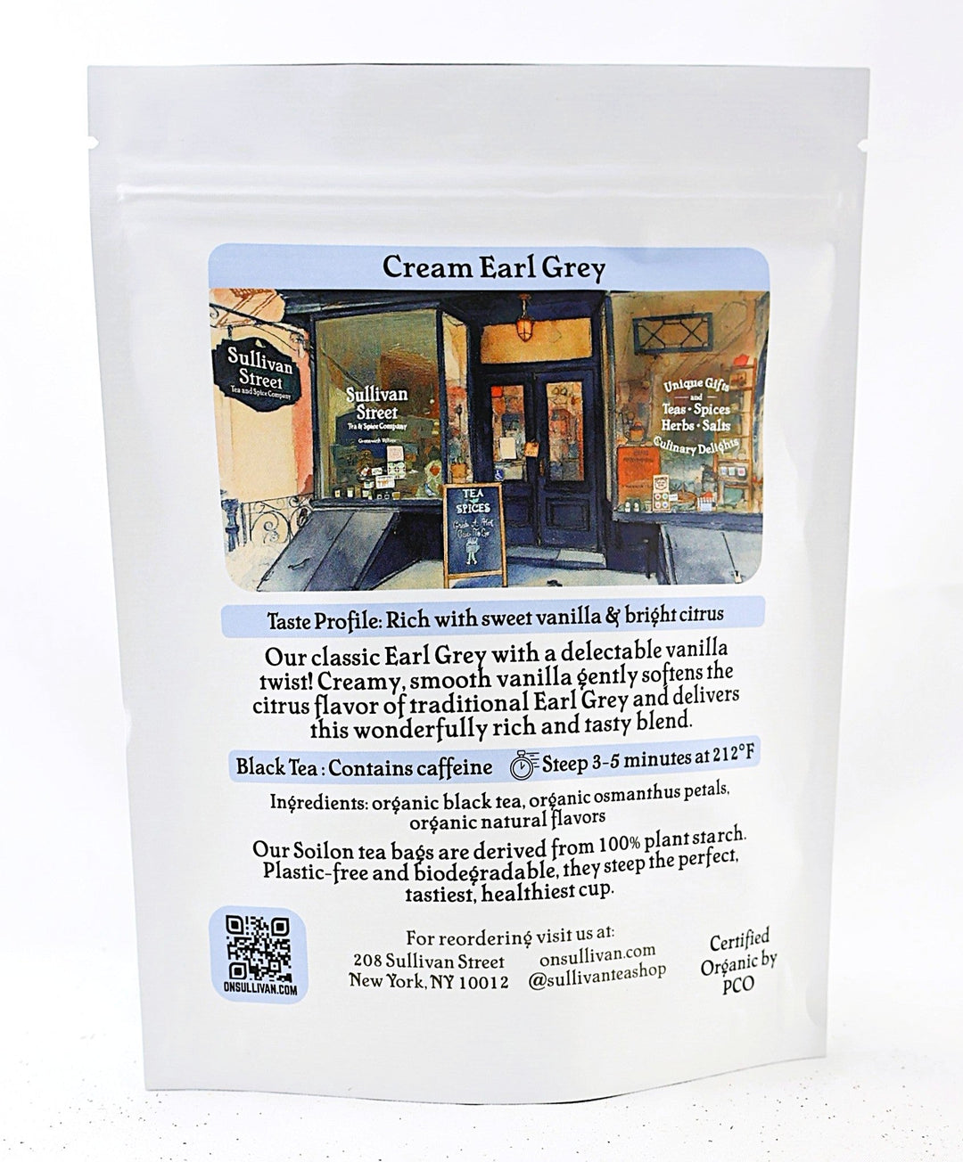 Cream Earl Grey Tea Bags