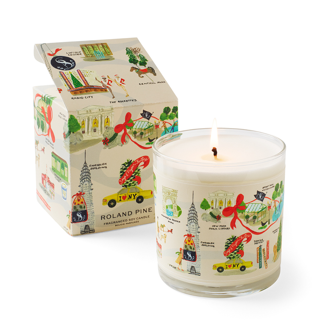 Roland Pine Large Soy Candle - Christmas In New York Edition
