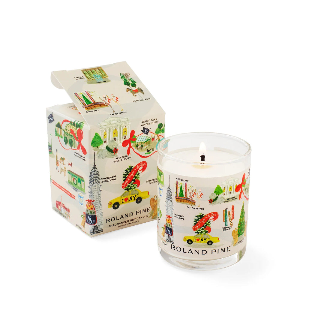 Holiday In New York Roland Pine Votive Soy Candle