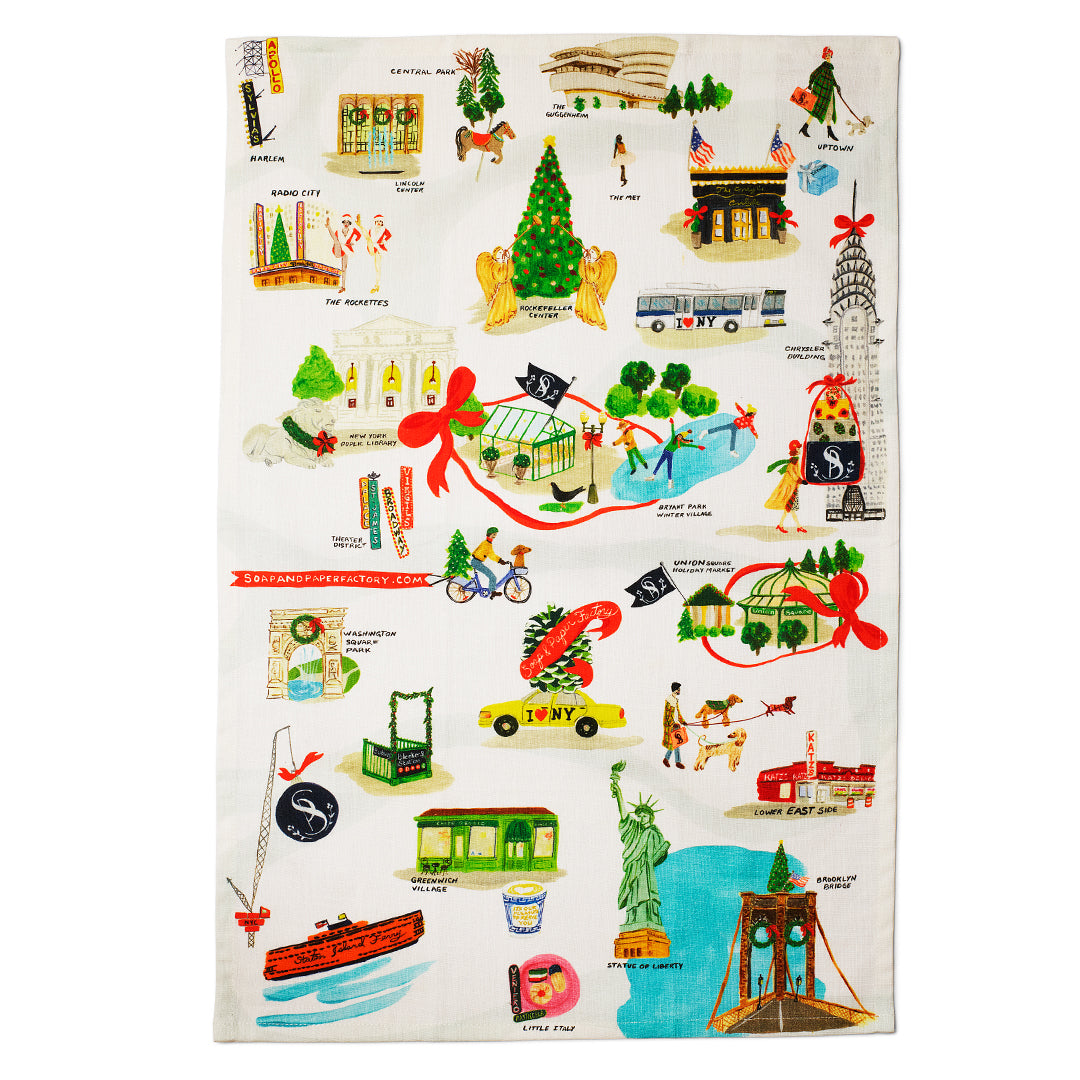 Holiday in New York Tea Towel