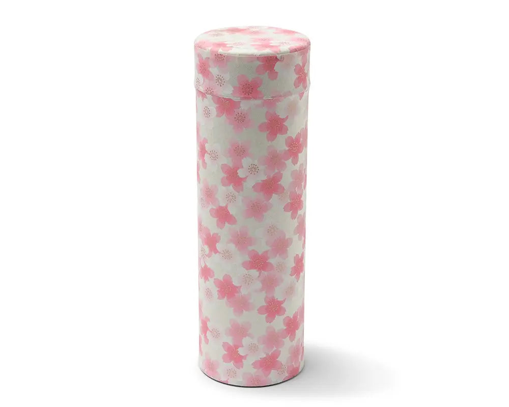 White Cherry Blossoms Tea Canister