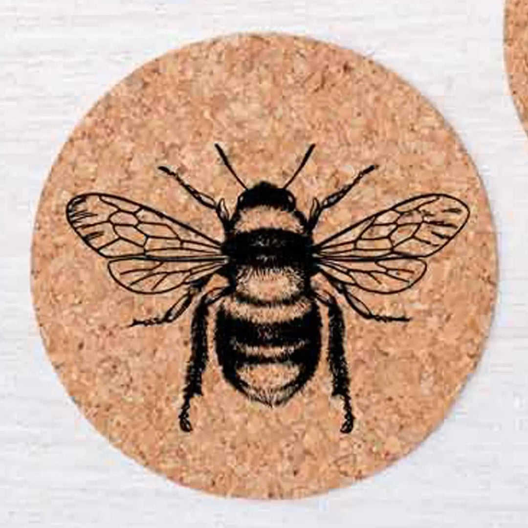 Hand-Printed Cork Coasters