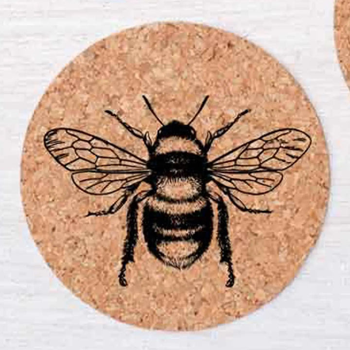 Hand-Printed Cork Coasters