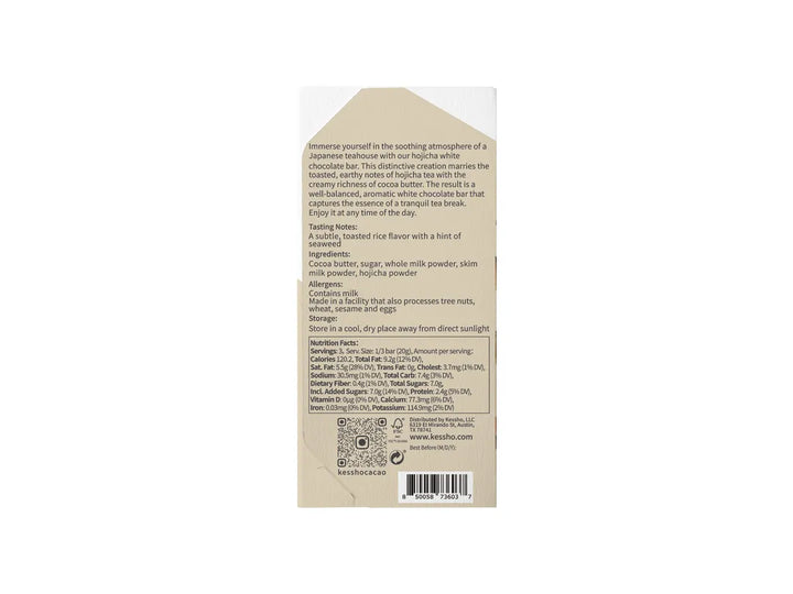 Japanese Hojicha White Chocolate Bar
