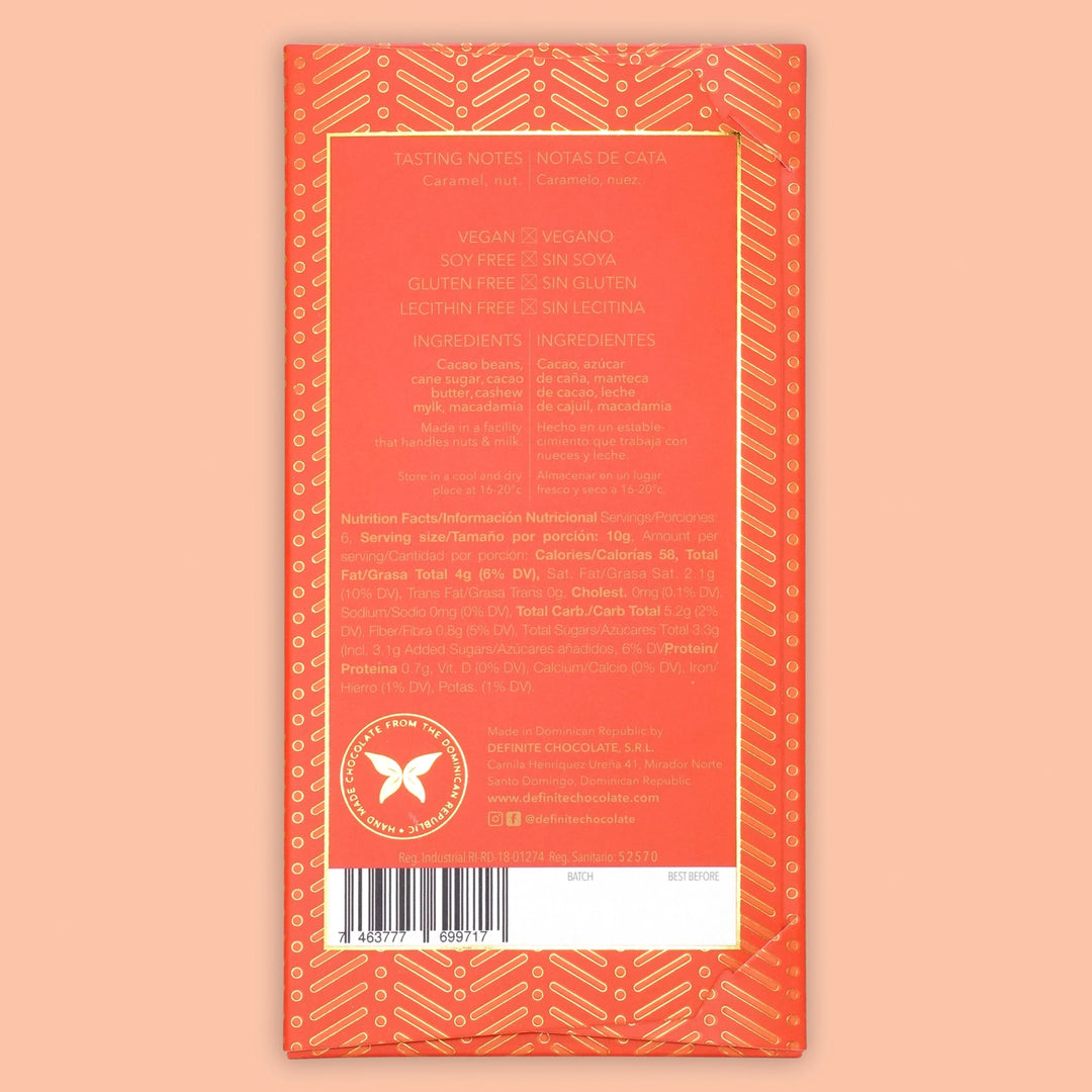 Definite - Vegan Milk Chocolate Bar With Macadamia Nuts