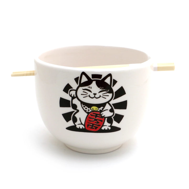 Good Luck Cat Chopstick Noodle Bowl