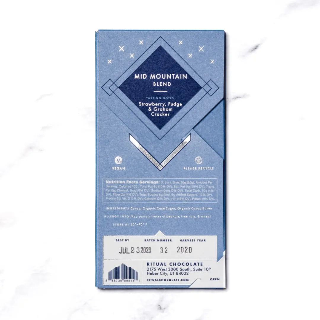 Ritual Mid Mountain Blend - 70% Dark Chocolate Bar