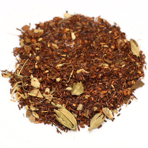 A bag of Sullivan Street Herbal Chai, a caffeine-free organic rooibos blend with cardamom, cinnamon, ginger and vanilla