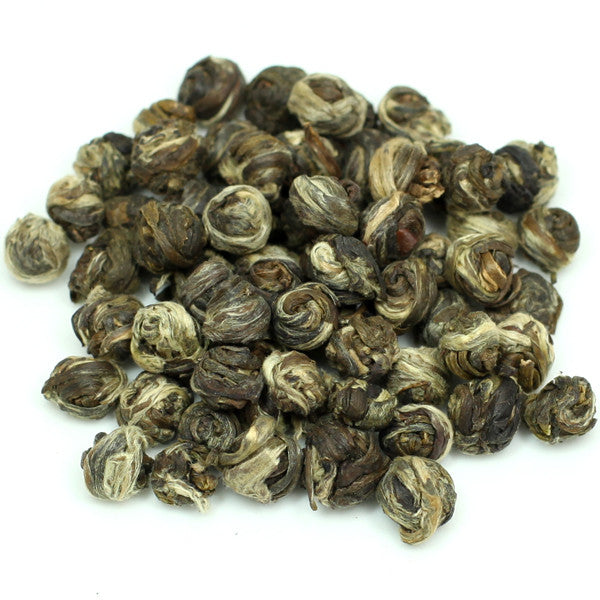 Organic Jasmine Dragon Pearls Green Tea loose leaf pearls from Sullivan Street Tea & Spice Company