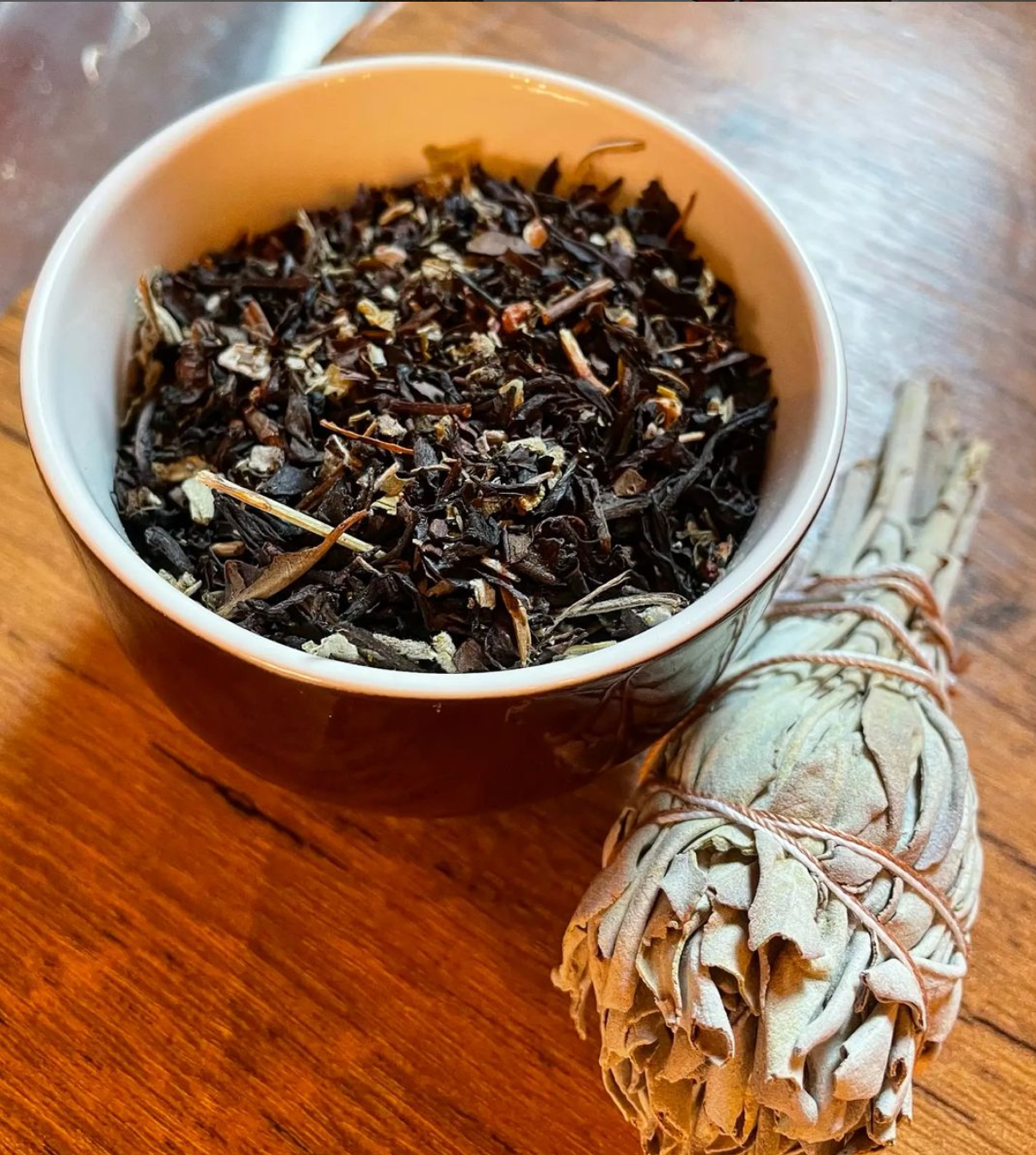 Blackberry Sage Oolong Tea — Taiwanese oolong with sage, raspberry leaf, and natural blackberry flavor