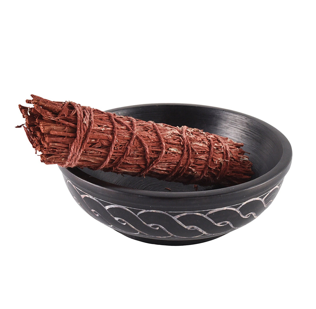 Black Soap Stone Incense Burner - Sullivan Street Tea & Spice Company